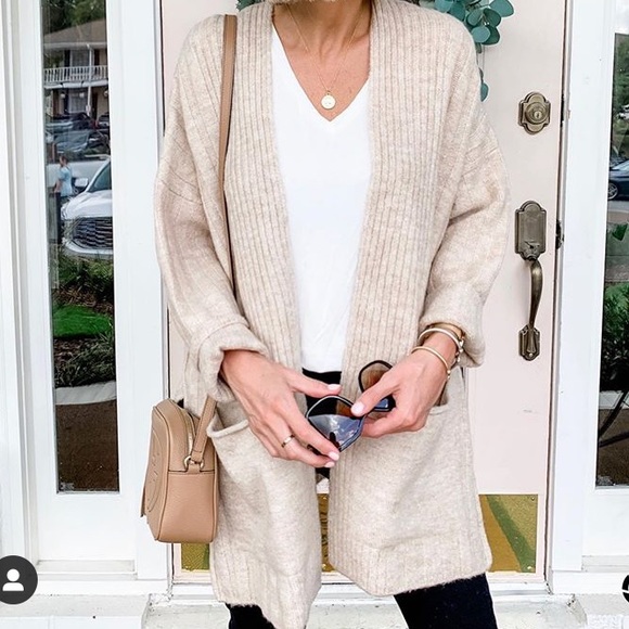 Topshop Sweaters - Topshop Oatmeal Cozy Cardigan